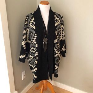 F21 Aztec Western Sweater Shrug